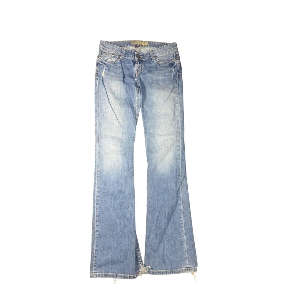 BKE Emma Bootcut Jeans 27 x 33.5 Light Wash Y2K Stretch Denim Low Rise